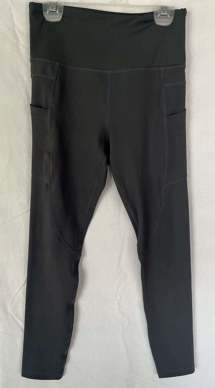 Zyia Women's grey leggings with pockets, size small Hi-Rise athleisure yoga